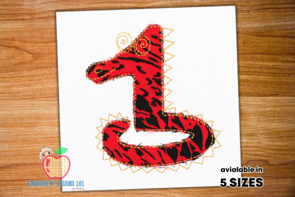1st Birthday Cartoon Dinosaur Applique Embroidery Review