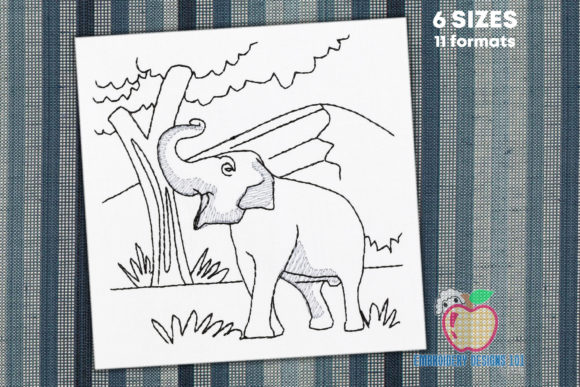 Angry Elephant Sketch Embroidery Design Review