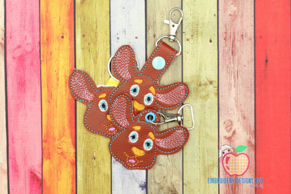 Cartoon Kangaroo Head ITH KeyFob Snaptab Review for Apparel Projects