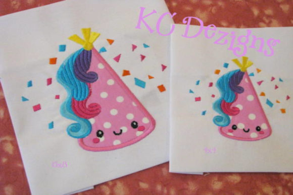 Cute Unicorn Birthday Hat Applique for Seasonal Embroidery Projects