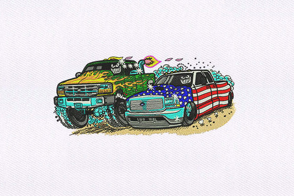 Monster Truck Car Embroidery Design Review