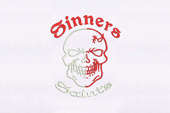 Sinners Saints Skull Review: A Darkly Detailed Embroidery Design