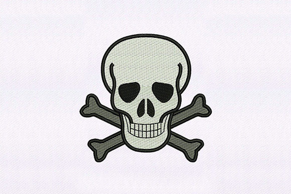 Skull Crossed Bones Embroidery Design Review