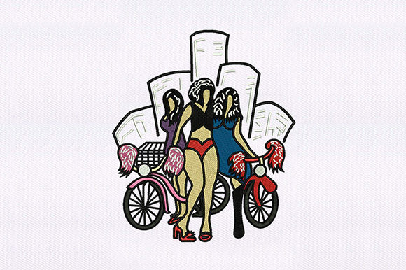 Slick Female Cyclists Design Review for Boutique Sweatshirts