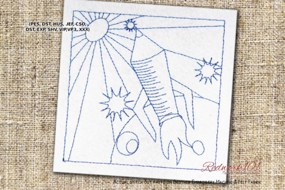 Space Shuttle Embroidery Design: A Cosmic Statement