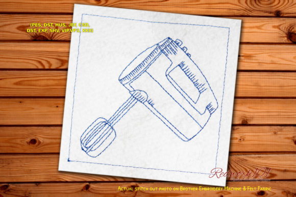 Vintage Kitchen Mixer Redwork: A Seasonal Embroidery Design Review