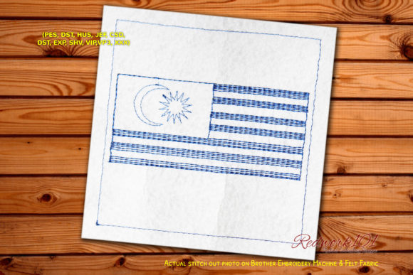 Wavy Malaysia Flag Redwork: A Review for Embroidery Gift Creators